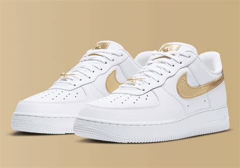 nike air force 1 low weiß gold|air force 1 low white gold.